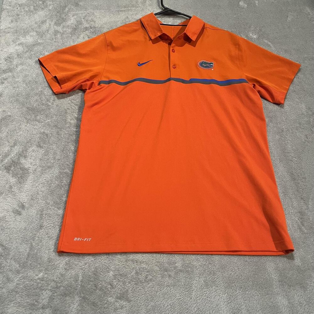 Florida Gators Shirt Mens Large NCAA Football Dri Fit Polo Nike Performance